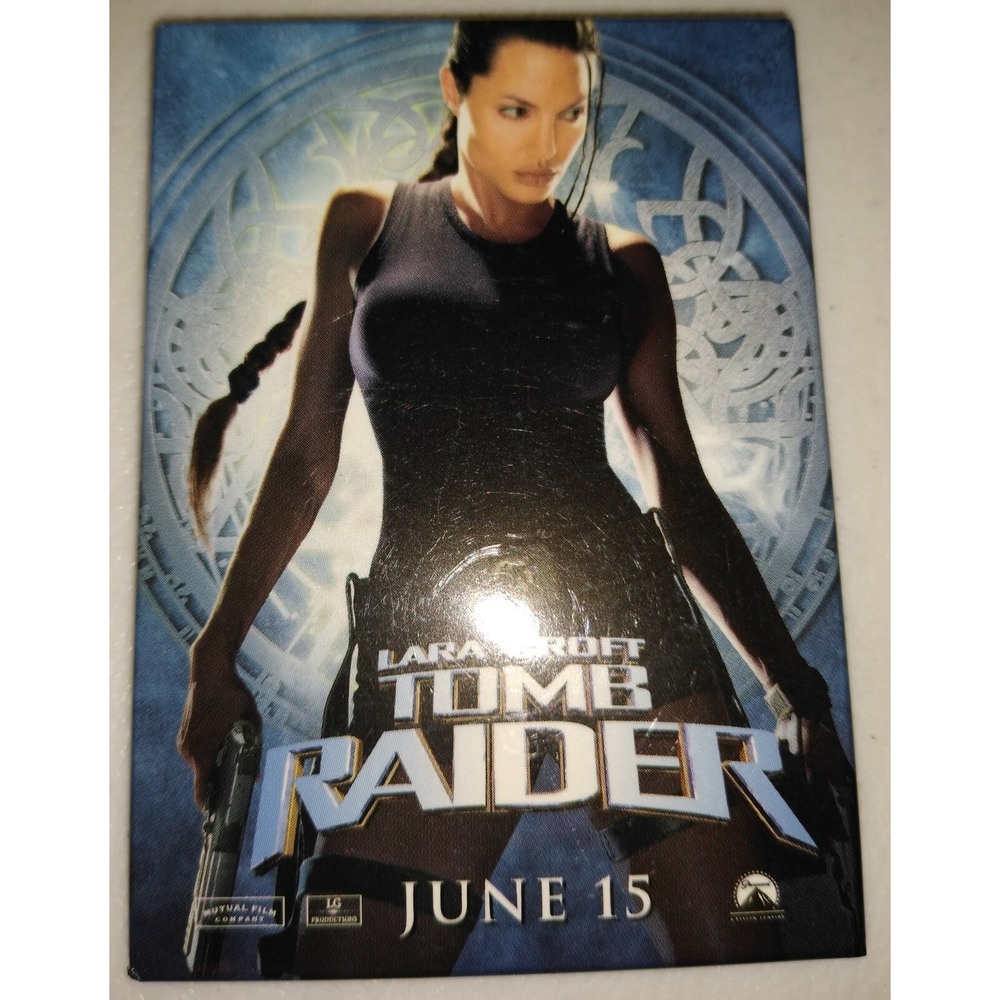 2001 Tomb Raider Theater Movie Promo Button Badge Pin Pinback